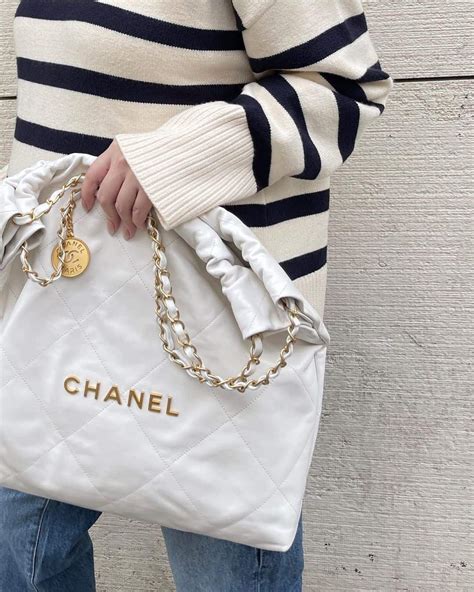 all white chanel purse|chanel 22 bag small price.